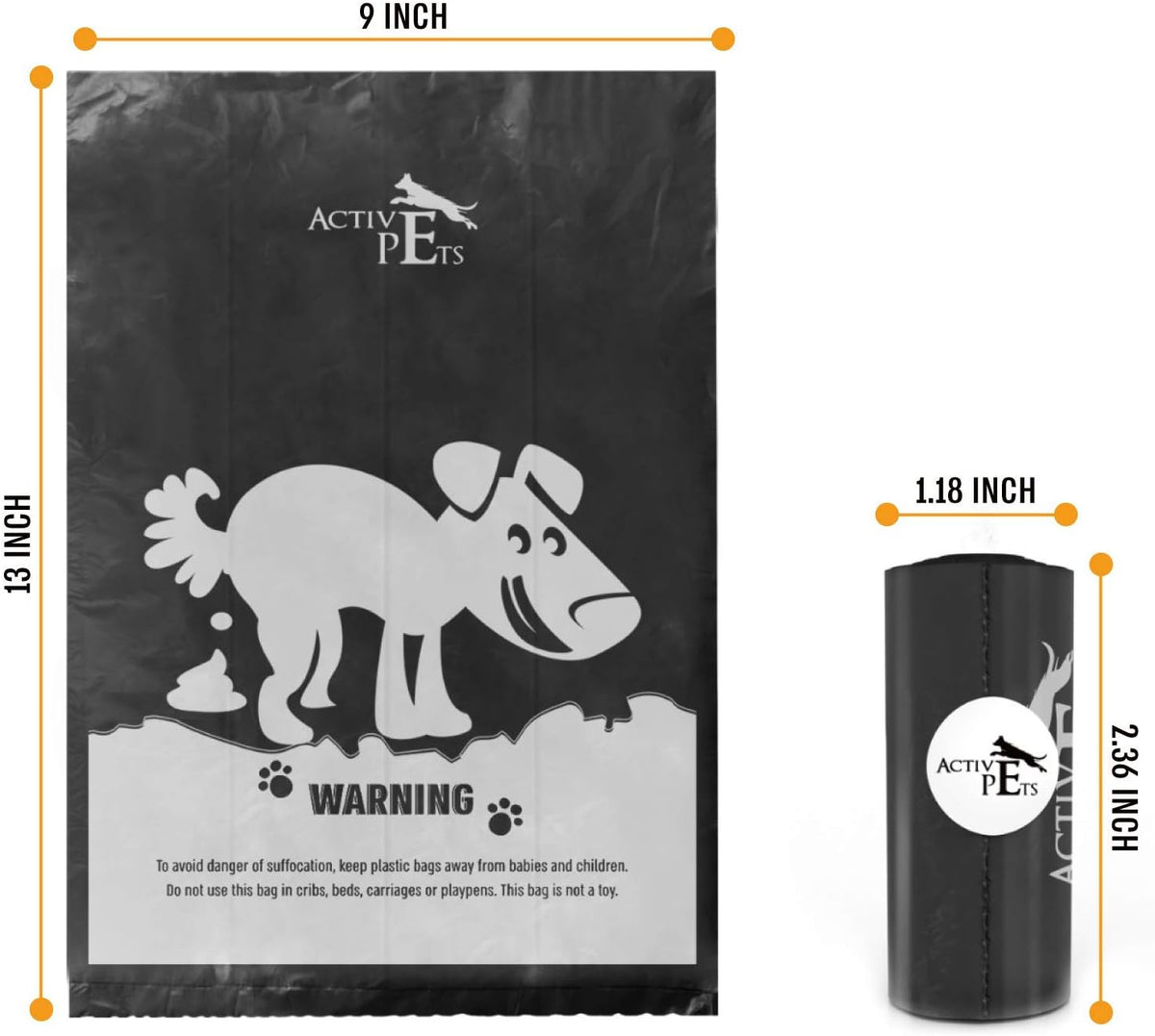 Active Pets Extra Thick Lavender-Scented Dog Waste Bags - Leak-Proof & Easy-Tear for Eco-Friendly Poop Disposal