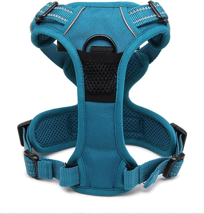 TRUE LOVE Adjustable No-Pull Dog Harness Reflective Vest, Blue, XS