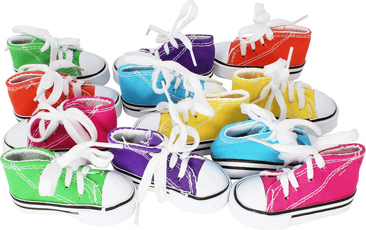 Bonka Bird Toys Pk12 Mini Sneakers 3" Long by 1.50" High by 1.25" Wide Parrot Foot Talon Cage Toy, Senegal, Ringneck, Pionus, and Similar