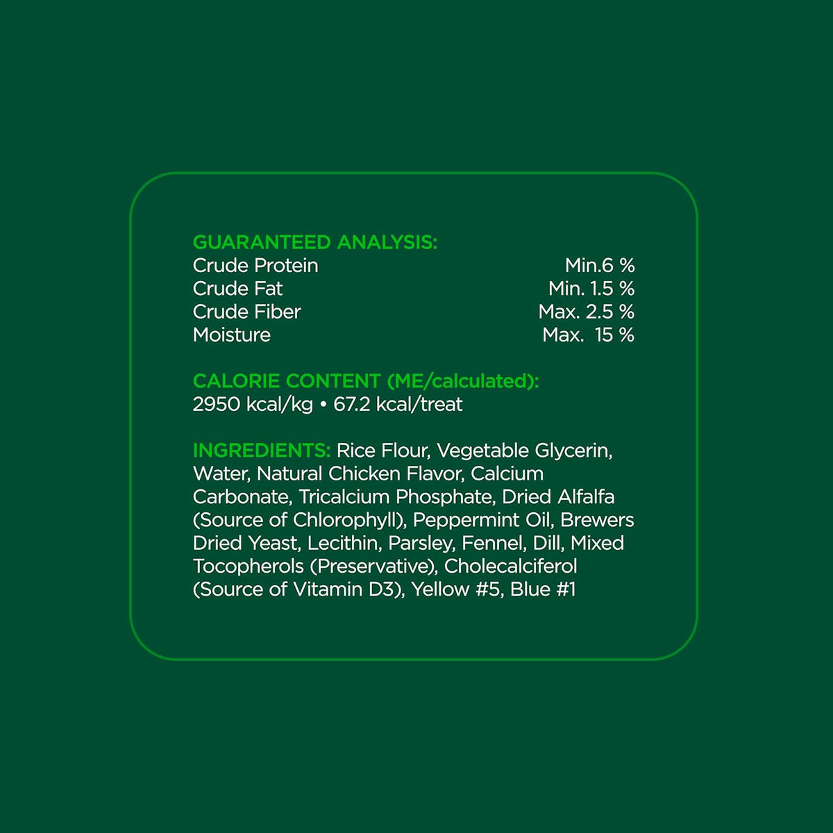 Minties Mint Dental Chews for Dogs, Medium 25-50 Lbs, 20 Ct