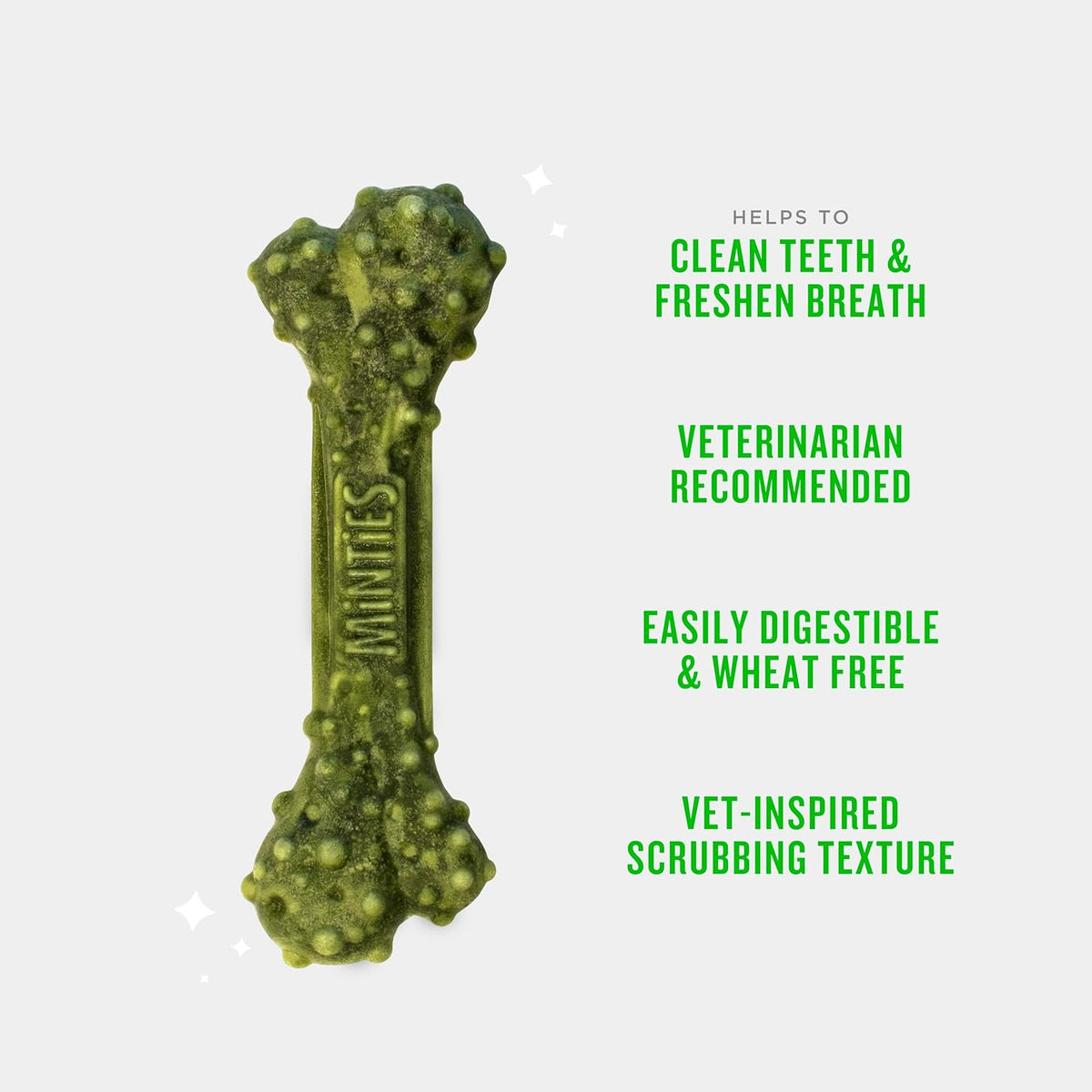 Minties Mint Dental Chews for Dogs, Medium 25-50 Lbs, 20 Ct