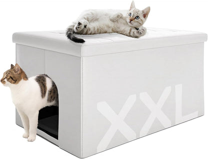 MEEXPAWS Cat Litter Box Enclosure Furniture Odor Control, Extra Large