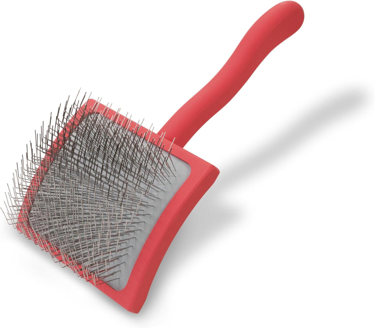 Chris Christensen Big G Dog Slicker Brush for Dogs (Goldendoodles, Labradoodles, Poodles), Groom like a Professional, Fluff Detangle Style, Saves Time Energy, Coral, Large