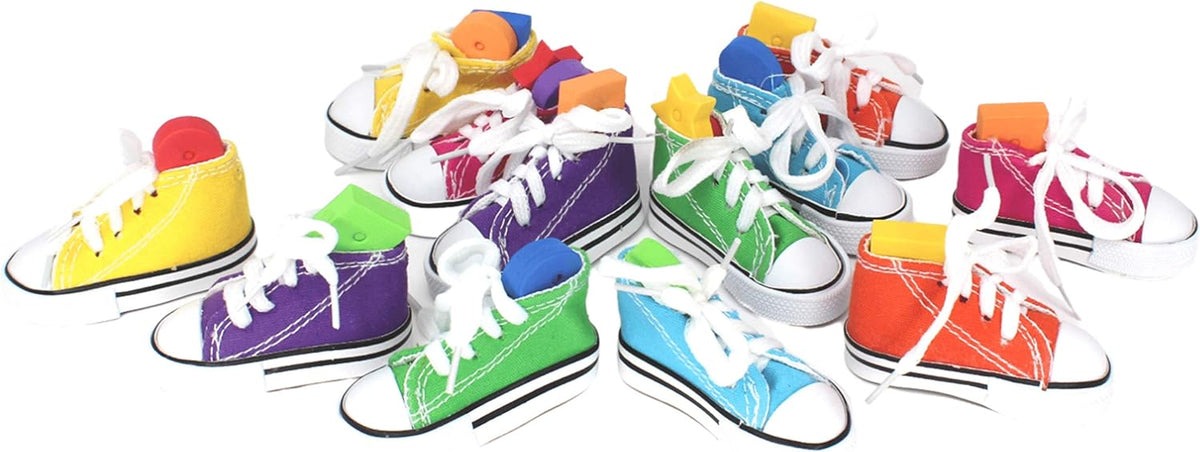 Bonka Bird Toys Pk12 Mini Sneakers 3" Long by 1.50" High by 1.25" Wide Parrot Foot Talon Cage Toy, Senegal, Ringneck, Pionus, and Similar