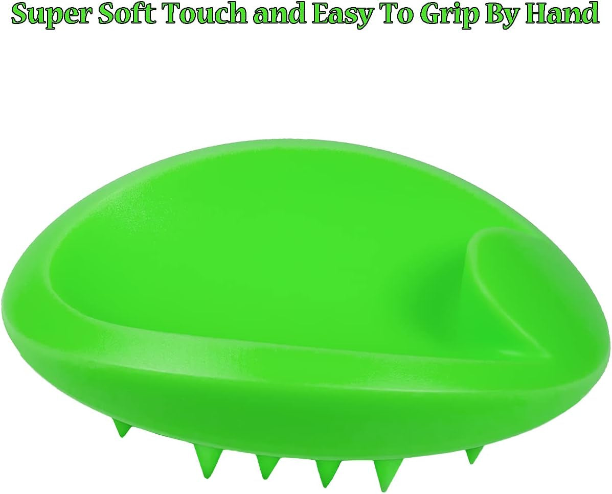 Dog Brush for Shedding and Grooming, Cat Bath Massage Brushes, Pets Deshedding Brush, Soft Rubber Hair Removal Tool Combs for Long Short Haired Dogs/Cats (Green)