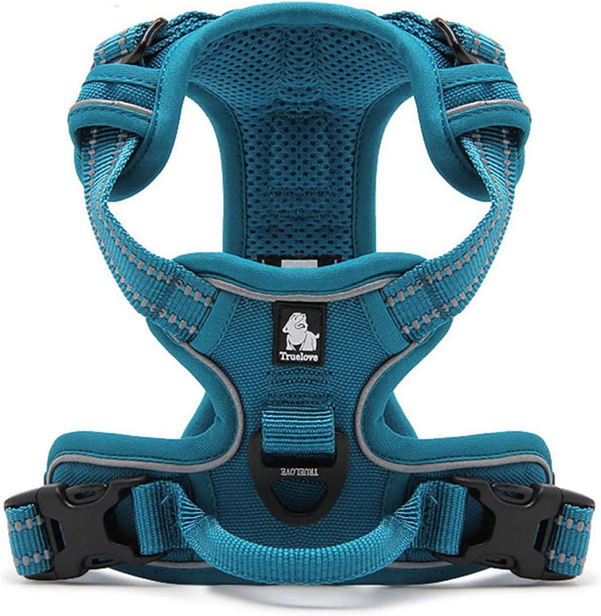 TRUE LOVE Adjustable No-Pull Dog Harness Reflective Vest, Blue, XS