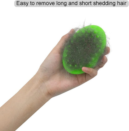 Dog Brush for Shedding and Grooming, Cat Bath Massage Brushes, Pets Deshedding Brush, Soft Rubber Hair Removal Tool Combs for Long Short Haired Dogs/Cats (Green)