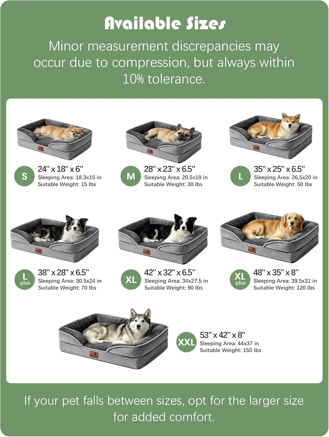 Spotted Play Orthopedic Dog Bed with Sides - Dog Sofa Beds for Medium Dogs, Supportive Foam Pet Couch Bed with Washable Removable Cover, Waterproof Lining and Non-Slip Bottom, Grey - M